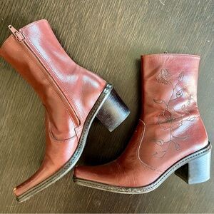 Gianni Binni Burgundy 90’s Boots